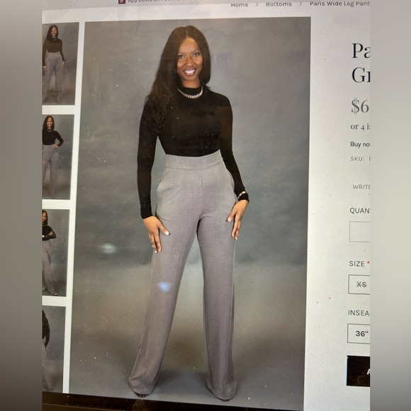 Prissy Duck Paris Wide Leg size XL 36 inseam - Picture 1 of 7